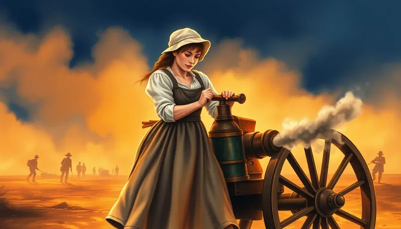 Molly Pitcher Fires the Cannon at Monmouth