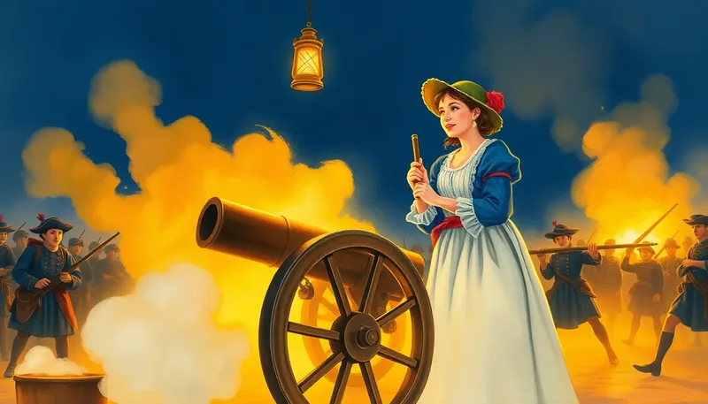 Molly Pitcher Fires the Cannon at Monmouth
